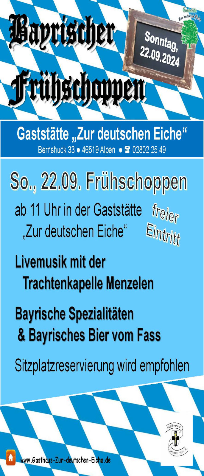 Plakat Bayrischer Frühschoppen 2024