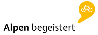 Logo Alpen begeistert mit Fahrrad