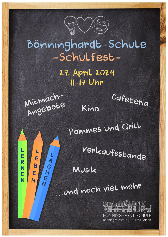 Flyer Schulfest Bönninghardt-Schule 2024